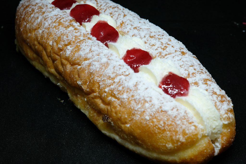 The Cream and Jam Donut Byron Bay Hot Bread Bakery
